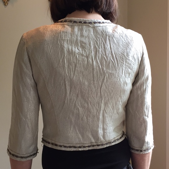 Silver toned metallic dress jacket - Picture 2 of 2